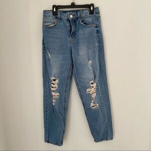 Wild Fable Women’s High Rise Distressed Mom Jeans